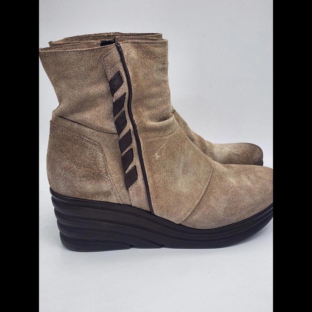 Miz Mooz New York Womens Heeled Bootie Tan Amd Brown Leather Size 39